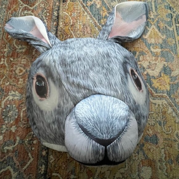Hyde And Eek Rabbit fabric Halloween Mask - Picture 1 of 6